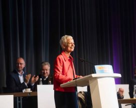 Brigitte Klinkert au congrès du FDP Baden-Württemberg le 21 octobre 2023.